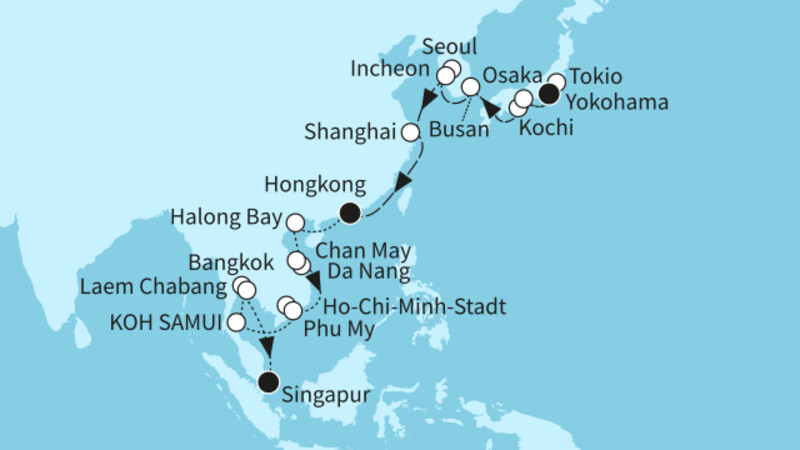 28 Nächte - Faszination Asien - ab Tokio/bis Singapur 28 Nächte - Faszination Asien - ab Tokio/bis Singapur