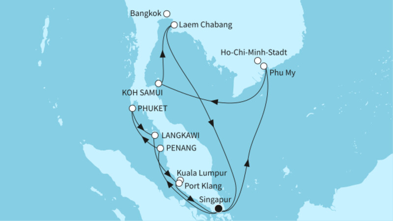 14 Nächte - Südostasien und Vietnam - ab Singapur/bis Hongkong