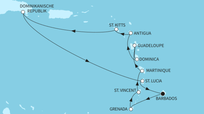 14 Nächte - Karibische Inseln - ab/bis Bridgetown 14 Nächte - Karibische Inseln - ab/bis Bridgetown