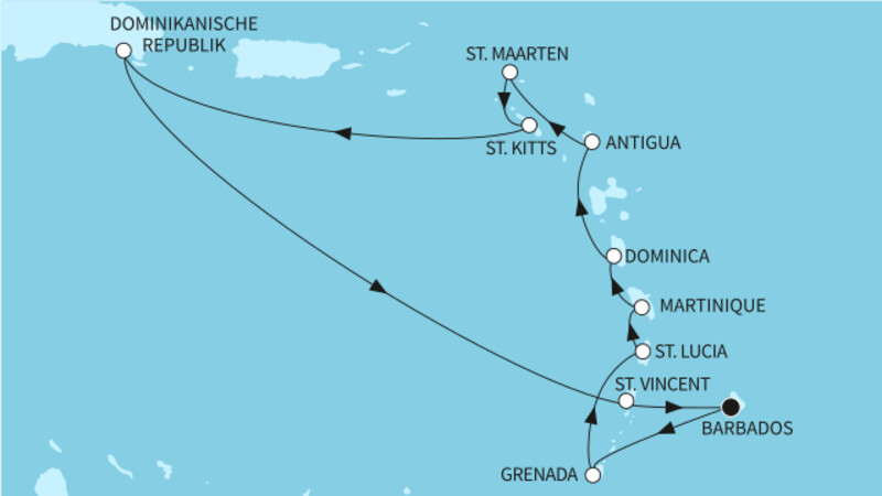 14 Nächte - Karibische Inseln - ab/bis Bridgetown 14 Nächte - Karibische Inseln - ab/bis Bridgetown
