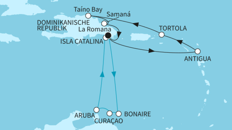 14 Nächte - Karibische Inselwelten - ab/bis La Romana 14 Nächte - Karibische Inselwelten - ab/bis La Romana