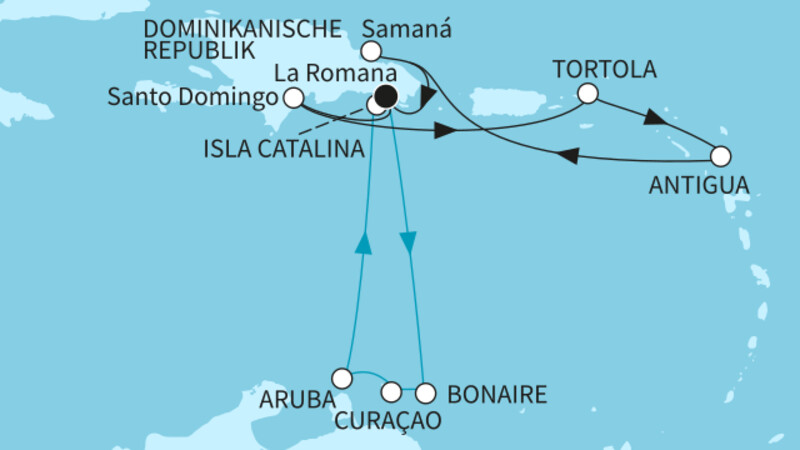 14 Nächte - Karibische Inselwelten - ab/bis La Romana 14 Nächte - Karibische Inselwelten - ab/bis La Romana