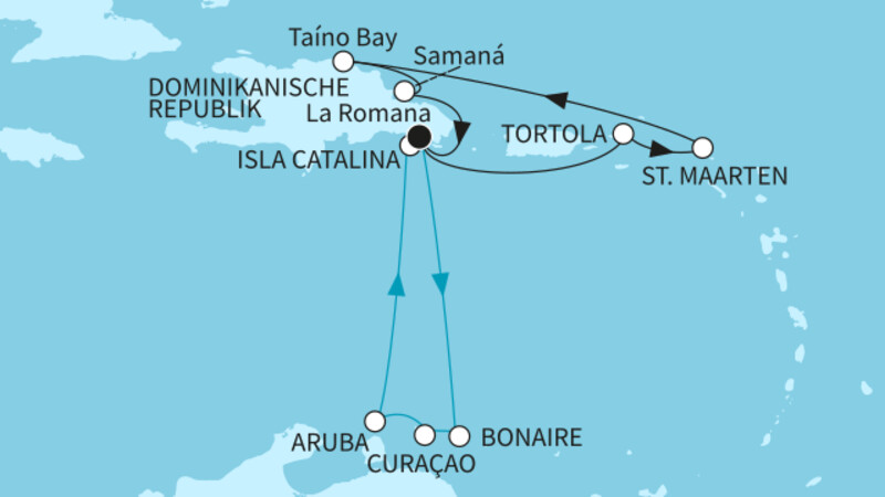14 Nächte - Karibische Inselwelten - ab/bis La Romana 14 Nächte - Karibische Inselwelten - ab/bis La Romana