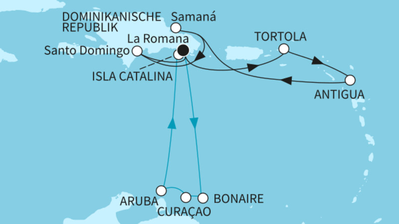 14 Nächte - Karibische Inselwelten - ab/bis La Romana 14 Nächte - Karibische Inselwelten - ab/bis La Romana