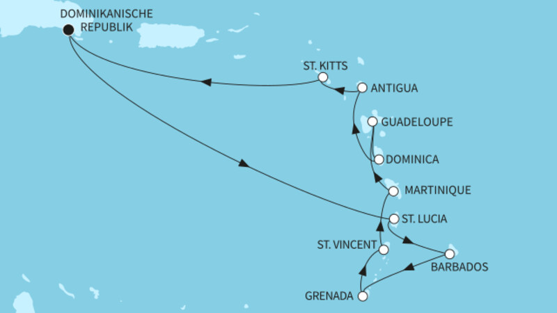 14 Nächte - Karibische Inseln - ab/bis La Romana 14 Nächte - Karibische Inseln - ab/bis La Romana