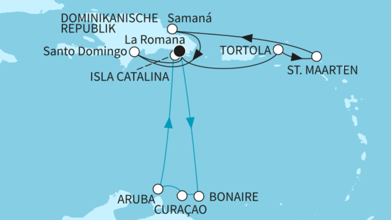14 Nächte - Karibische Inselwelten - ab/bis La Romana 14 Nächte - Karibische Inselwelten - ab/bis La Romana