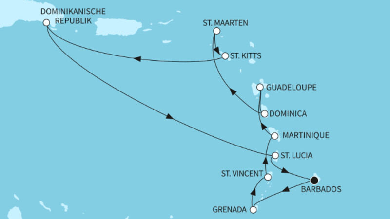 14 Nächte - Karibische Inseln - ab/bis Bridgetown 14 Nächte - Karibische Inseln - ab/bis Bridgetown