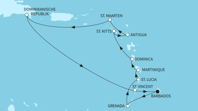 14 Nächte - Karibische Inseln - ab/bis Bridgetown 14 Nächte - Karibische Inseln - ab/bis Bridgetown