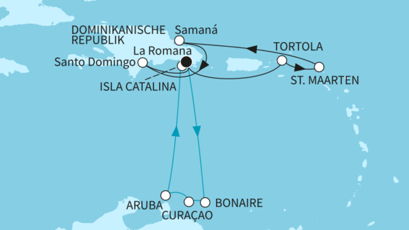 14 Nächte - Karibische Inselwelten - ab/bis La Romana 14 Nächte - Karibische Inselwelten - ab/bis La Romana