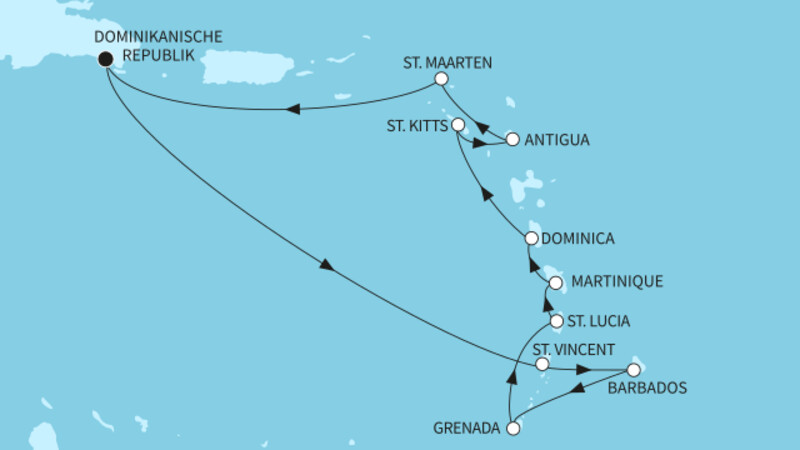 14 Nächte - Karibische Inseln - ab/bis La Romana 14 Nächte - Karibische Inseln - ab/bis La Romana