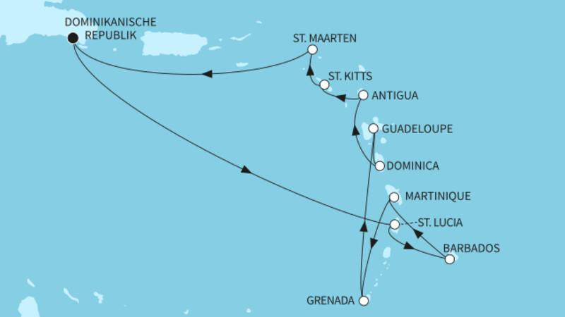 14 Nächte - Karibische Inseln - ab/bis La Romana 14 Nächte - Karibische Inseln - ab/bis La Romana