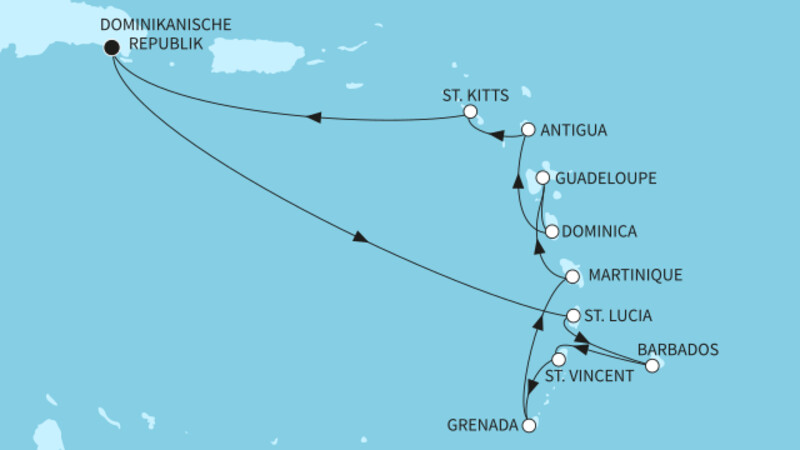 14 Nächte - Karibische Inseln - ab/bis La Romana 14 Nächte - Karibische Inseln - ab/bis La Romana