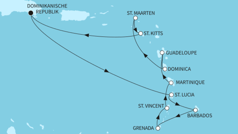14 Nächte - Karibische Inseln - ab/bis La Romana 14 Nächte - Karibische Inseln - ab/bis La Romana