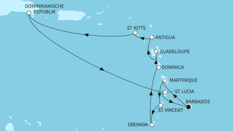 14 Nächte - Karibische Inseln - ab/bis Bridgetown 14 Nächte - Karibische Inseln - ab/bis Bridgetown