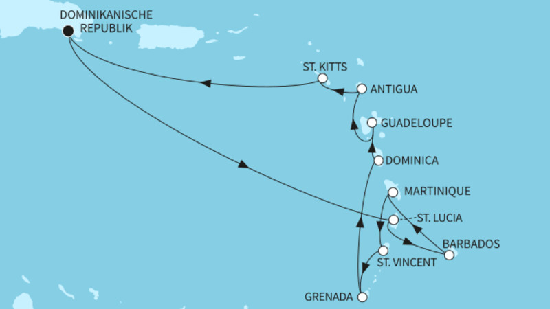 14 Nächte - Karibische Inseln - ab/bis La Romana 14 Nächte - Karibische Inseln - ab/bis La Romana