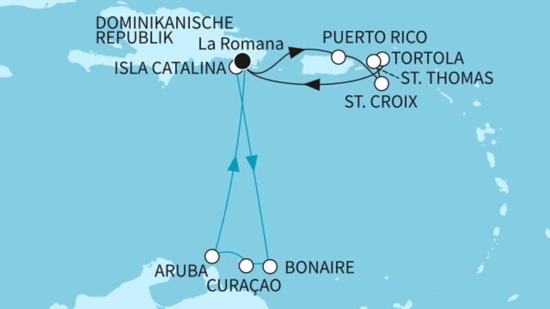 14 Nächte - Karibische Inselwelten - ab/bis La Romana 14 Nächte - Karibische Inselwelten - ab/bis La Romana