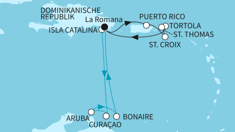 14 Nächte - Karibische Inselwelten - ab/bis La Romana 14 Nächte - Karibische Inselwelten - ab/bis La Romana