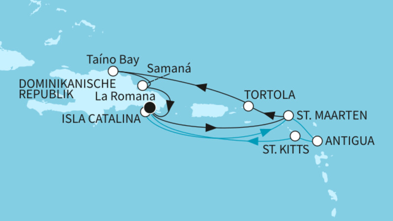 14 Nächte - Karibische Inselwelten - ab/bis La Romana 14 Nächte - Karibische Inselwelten - ab/bis La Romana