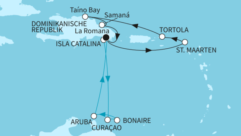 14 Nächte - Karibische Inselwelten - ab/bis La Romana 14 Nächte - Karibische Inselwelten - ab/bis La Romana
