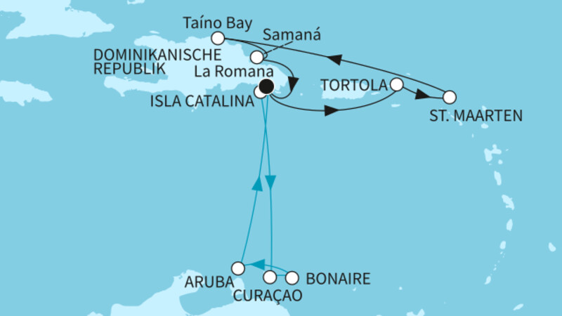 14 Nächte - Karibische Inselwelten - ab/bis La Romana 14 Nächte - Karibische Inselwelten - ab/bis La Romana