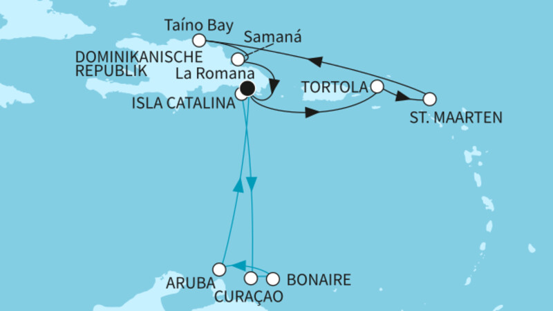 14 Nächte - Karibische Inselwelten - ab/bis La Romana 14 Nächte - Karibische Inselwelten - ab/bis La Romana