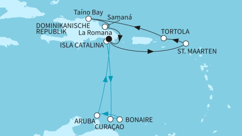 14 Nächte - Karibische Inselwelten - ab/bis La Romana 14 Nächte - Karibische Inselwelten - ab/bis La Romana