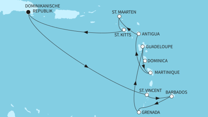 14 Nächte - Karibische Inseln - ab/bis La Romana 14 Nächte - Karibische Inseln - ab/bis La Romana