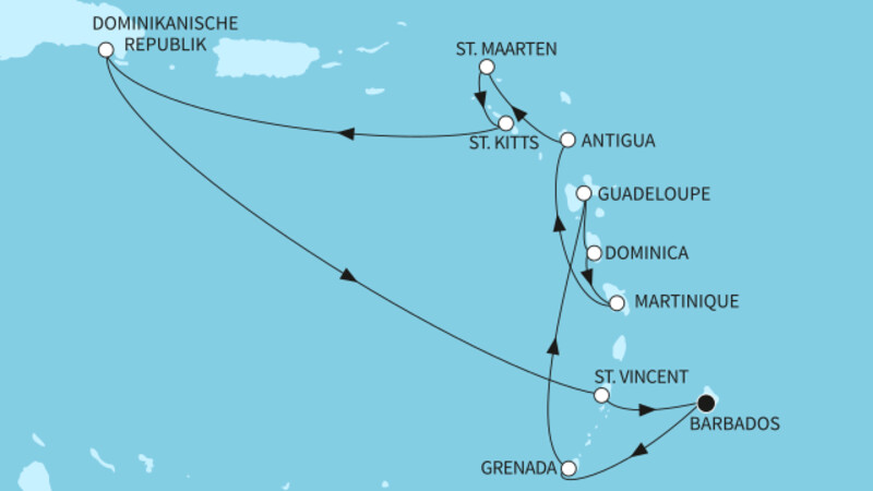 14 Nächte - Karibische Inseln - ab/bis Bridgetown 14 Nächte - Karibische Inseln - ab/bis Bridgetown