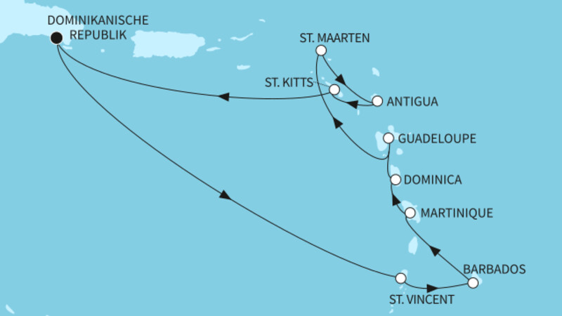 14 Nächte - Karibische Inseln - ab/bis La Romana 14 Nächte - Karibische Inseln - ab/bis La Romana
