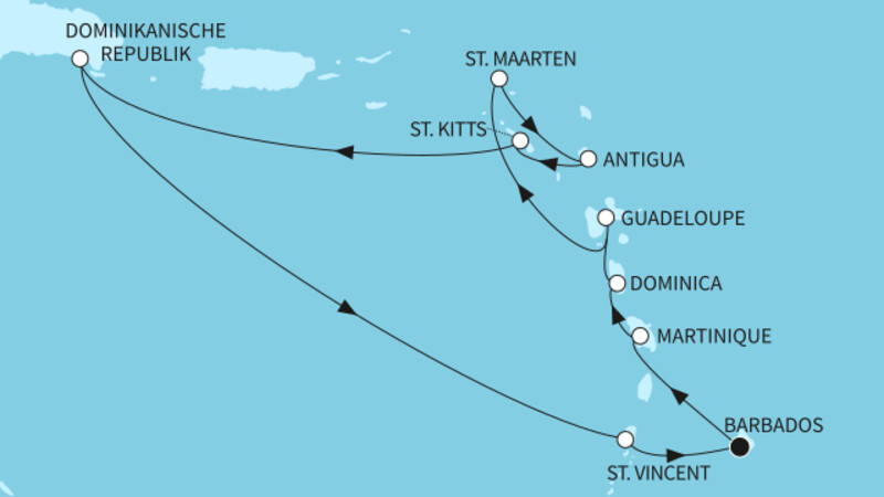 14 Nächte - Karibische Inseln - ab/bis Bridgetown 14 Nächte - Karibische Inseln - ab/bis Bridgetown