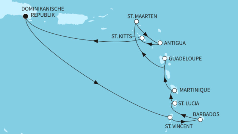 14 Nächte - Karibische Inseln - ab/bis La Romana 14 Nächte - Karibische Inseln - ab/bis La Romana