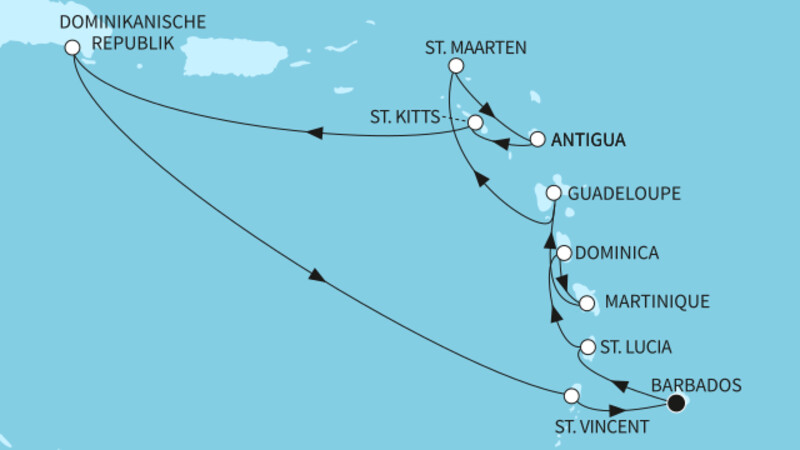 14 Nächte - Jahresauftakt in der Karibik - ab/bis Bridgetown 14 Nächte - Jahresauftakt in der Karibik - ab/bis Bridgetown