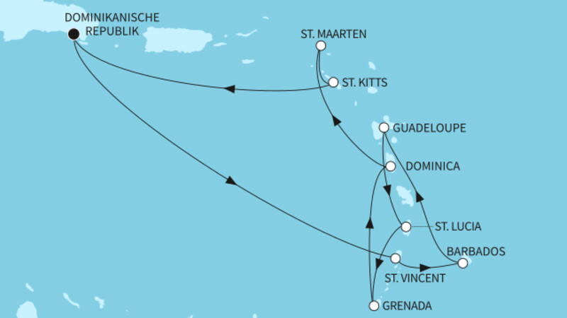 14 Nächte - Karibische Inseln - ab/bis La Romana 14 Nächte - Karibische Inseln - ab/bis La Romana