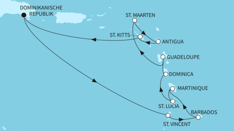 14 Nächte - Karibische Inseln - ab/bis La Romana 14 Nächte - Karibische Inseln - ab/bis La Romana