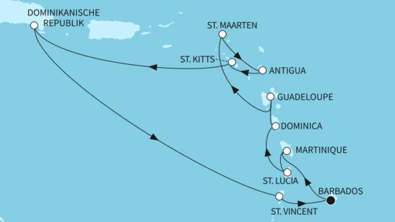 14 Nächte - Karibische Inseln - ab/bis Bridgetown 14 Nächte - Karibische Inseln - ab/bis Bridgetown