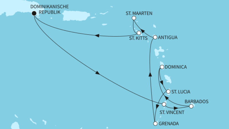 14 Nächte - Karibische Inseln - ab/bis La Romana 14 Nächte - Karibische Inseln - ab/bis La Romana