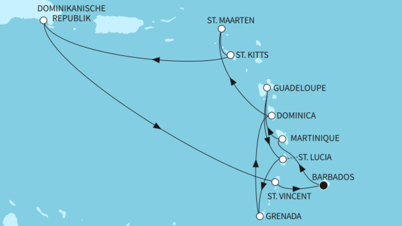 14 Nächte - Karibische Inseln - ab/bis Bridgetown 14 Nächte - Karibische Inseln - ab/bis Bridgetown