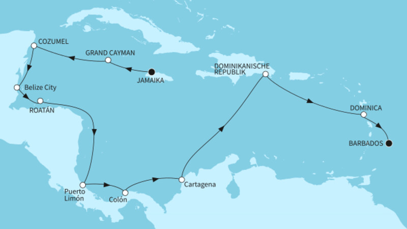 14 Nächte - Best of Mittelamerika - ab Montego Bay/bis Bridgetown 14 Nächte - Best of Mittelamerika - ab Montego Bay/bis Bridgetown