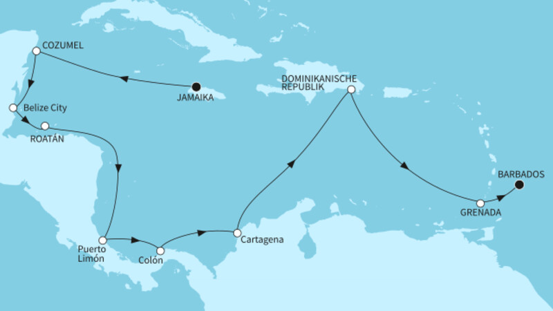 14 Nächte - Best of Mittelamerika - ab Montego Bay/bis Bridgetown 14 Nächte - Best of Mittelamerika - ab Montego Bay/bis Bridgetown