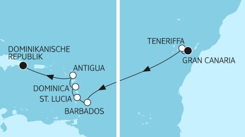 Gran Canaria bis Dominikanische Republik