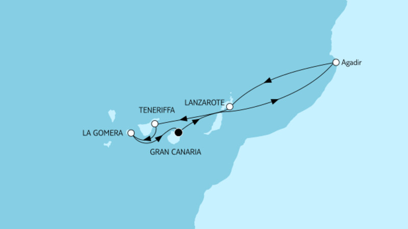 7 Nächte - Kanaren mit Marokko - ab/bis Las Palmas 7 Nächte - Kanaren mit Marokko - ab/bis Las Palmas