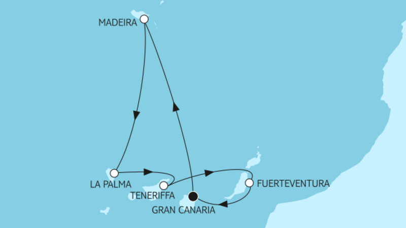 7 Nächte - Kanaren mit Madeira - ab/bis Las Palmas 7 Nächte - Kanaren mit Madeira - ab/bis Las Palmas