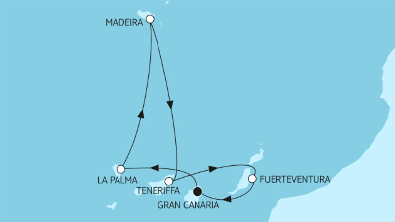 7 Nächte - Kanaren mit Madeira - ab/bis Las Palmas 7 Nächte - Kanaren mit Madeira - ab/bis Las Palmas