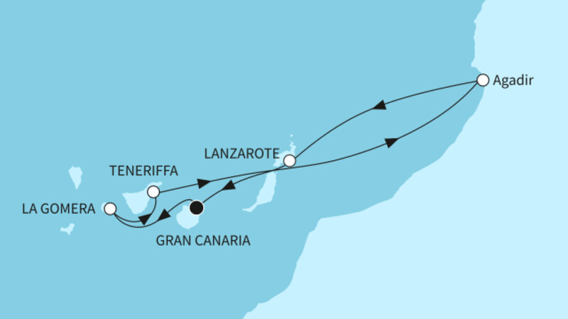 7 Nächte - Kanaren mit Marokko - ab/bis Las Palmas 7 Nächte - Kanaren mit Marokko - ab/bis Las Palmas