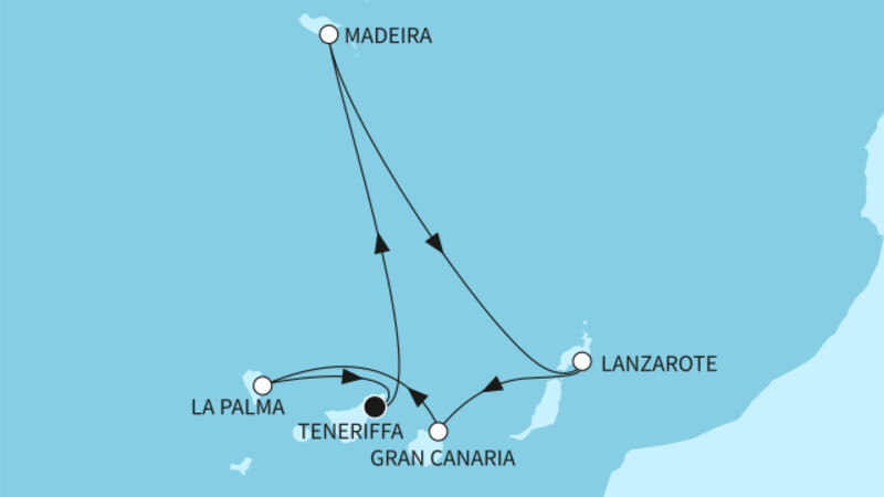  7 Nächte - Kanaren mit Madeira - ab/bis Santa Cruz
