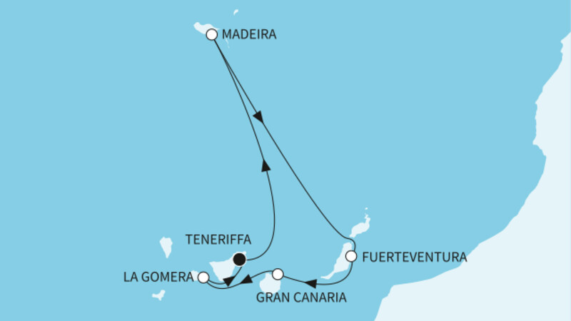  7 Nächte - Kanaren mit Madeira - ab/bis Santa Cruz 