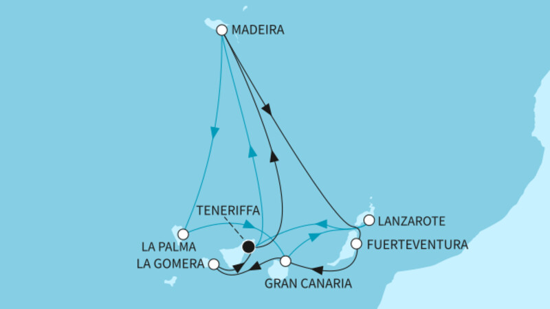 14 Nächte - Kanaren mit Madeira - ab/bis Santa Cruz 
