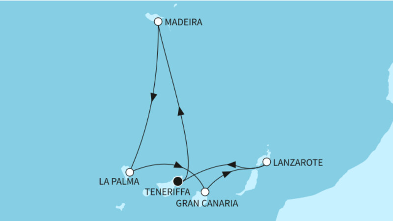  7 Nächte - Kanaren mit Madeira - ab/bis Santa Cruz 