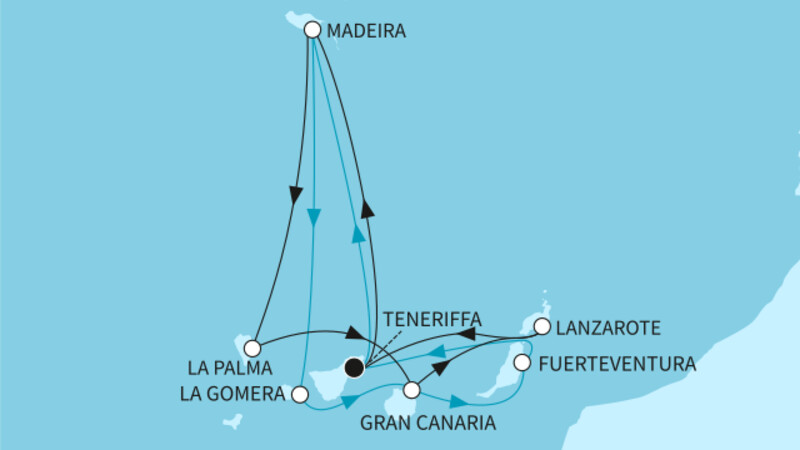 14 Nächte - Kanaren mit Madeira - ab/bis Santa Cruz 