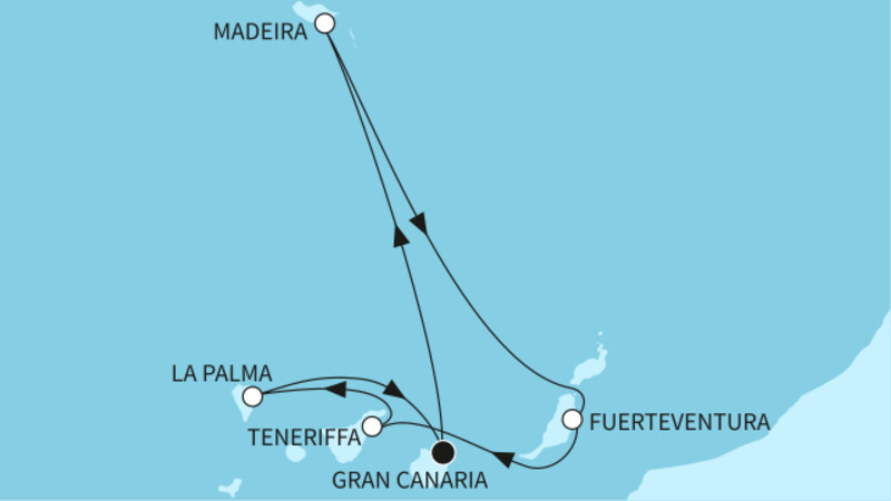 7 Nächte - Kanaren mit Madeira - ab/bis Las Palmas 7 Nächte - Kanaren mit Madeira - ab/bis Las Palmas
